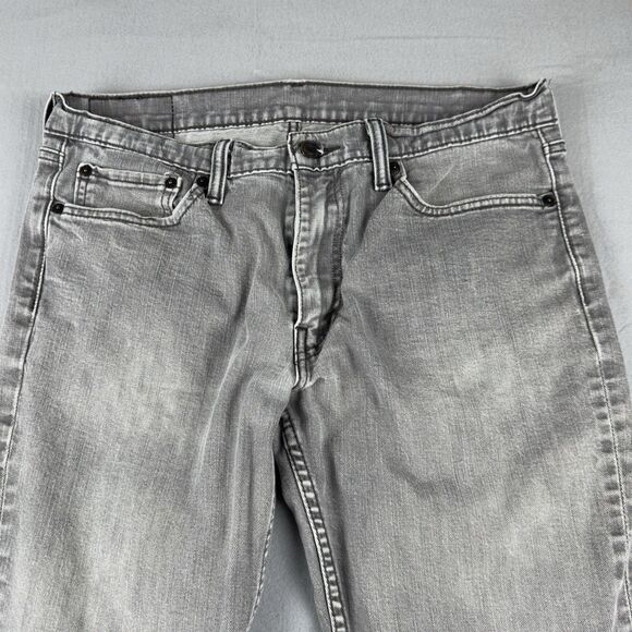 Levi's 511 Jeans Slim Skinny Straight Mens Gray Med Wash Low Rise Size 36x32 - Picture 12 of 16